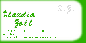 klaudia zoll business card